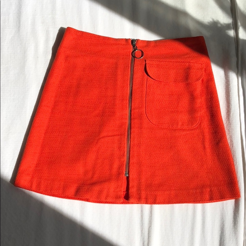 Topshop~ vintage style orange skirt